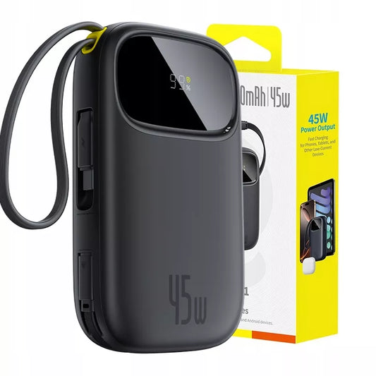 BASEUS spartusis „Power Bank“ 20000mAh PD 45W USB-C Lightning galingas ir saugus