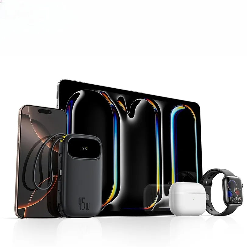 BASEUS spartusis „Power Bank“ 20000mAh PD 45W USB-C Lightning galingas ir saugus