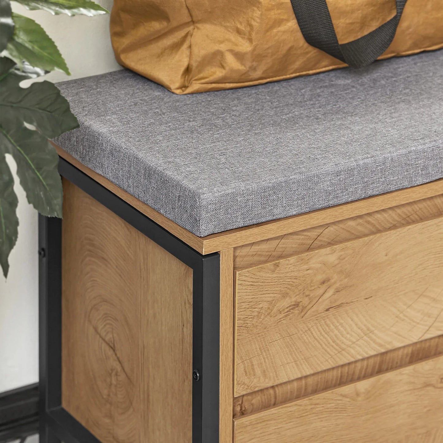 Batai su suoliuku SoBuy FSR149-N, 110x35cm, ąžuolo spalva