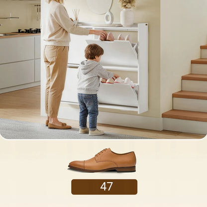 Bato spintelė 4 lentynų pakabinama/pastatoma balta prieškambariui su LED FSR100-E-W