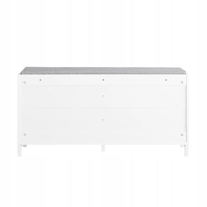 Bato spintelė su paminkštinta sėdyne SoBuy, balta, 105x24x52cm, FSR151-L-W