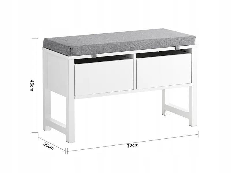 Bato spintelė suolai su sėdyne 2 stalčiai koridoriui 72cm FSR88-W