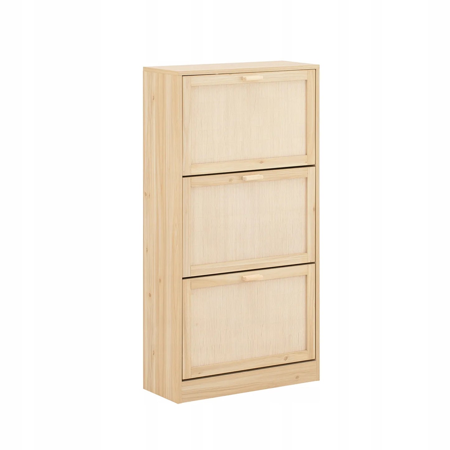 Batus spintelė su 3 skyriais prieškambario staliukas šviesaus ąžuolo spalvos 60x24x118cm FSR159-N