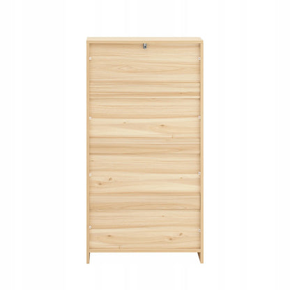 Batus spintelė su 3 skyriais prieškambario staliukas šviesaus ąžuolo spalvos 60x24x118cm FSR159-N