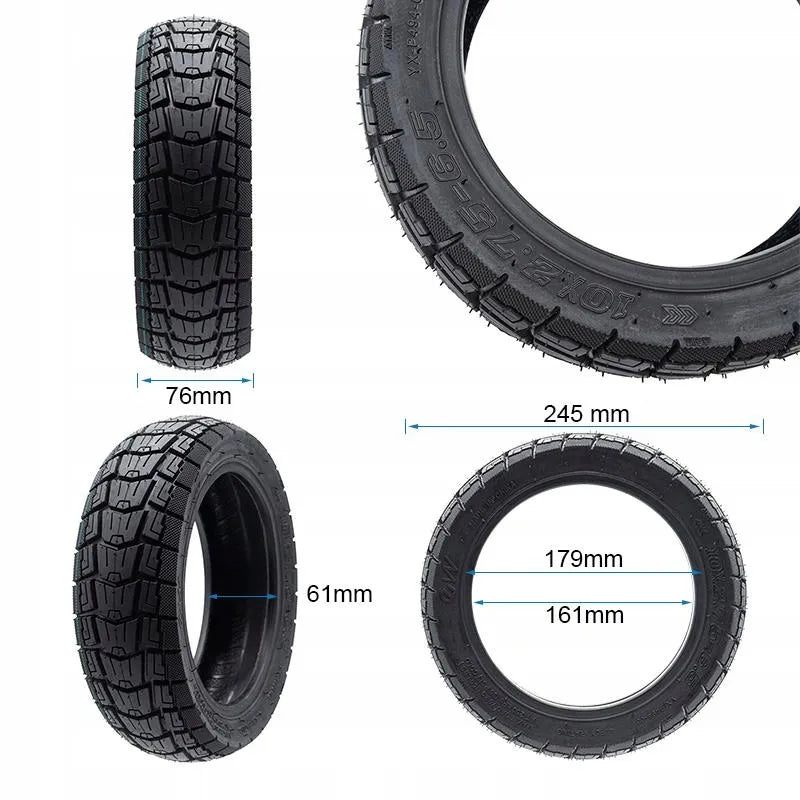 Bebėtė bekelės padanga 10x2.75-6.5, skirta Kukirin G2 / G2 Master paspirtukams