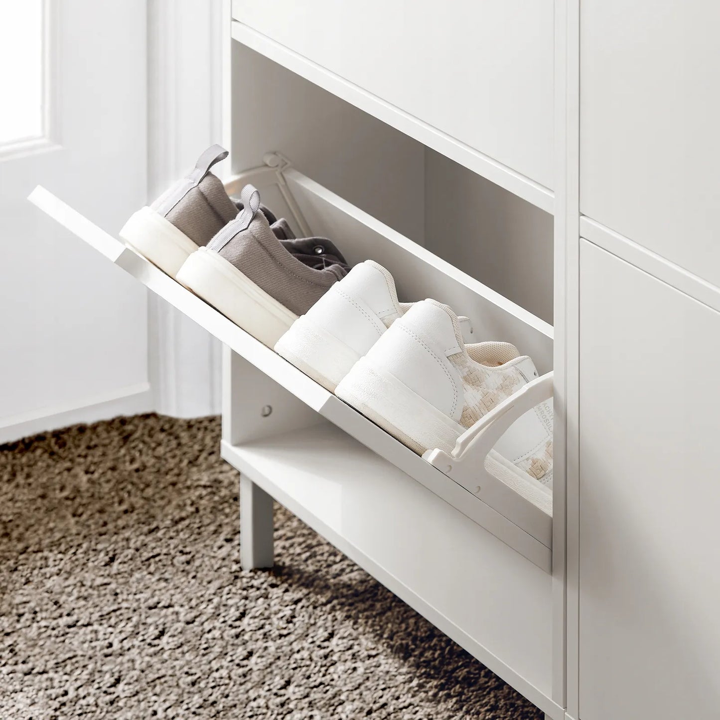 Bėgių batų spintelė organizatorius drabužinei ir prieškambariui 19 cm FSR151-W