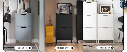 Bėgių batų spintelė organizatorius drabužinei ir prieškambariui 19 cm FSR151-W
