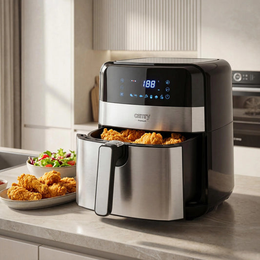 Bekondensinis gruzdintuvas 5L Airfryer 9 PROGRAMOS laikmatis LED Camry CR6311