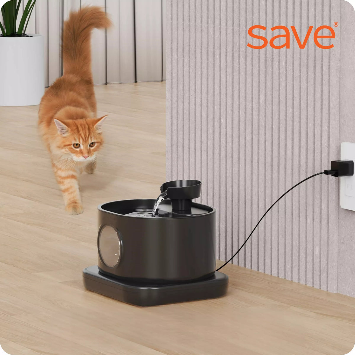 Belaidė automatinė gertuvė-fontanėle katėms ir šunims „Save“ su judesio jutikliu