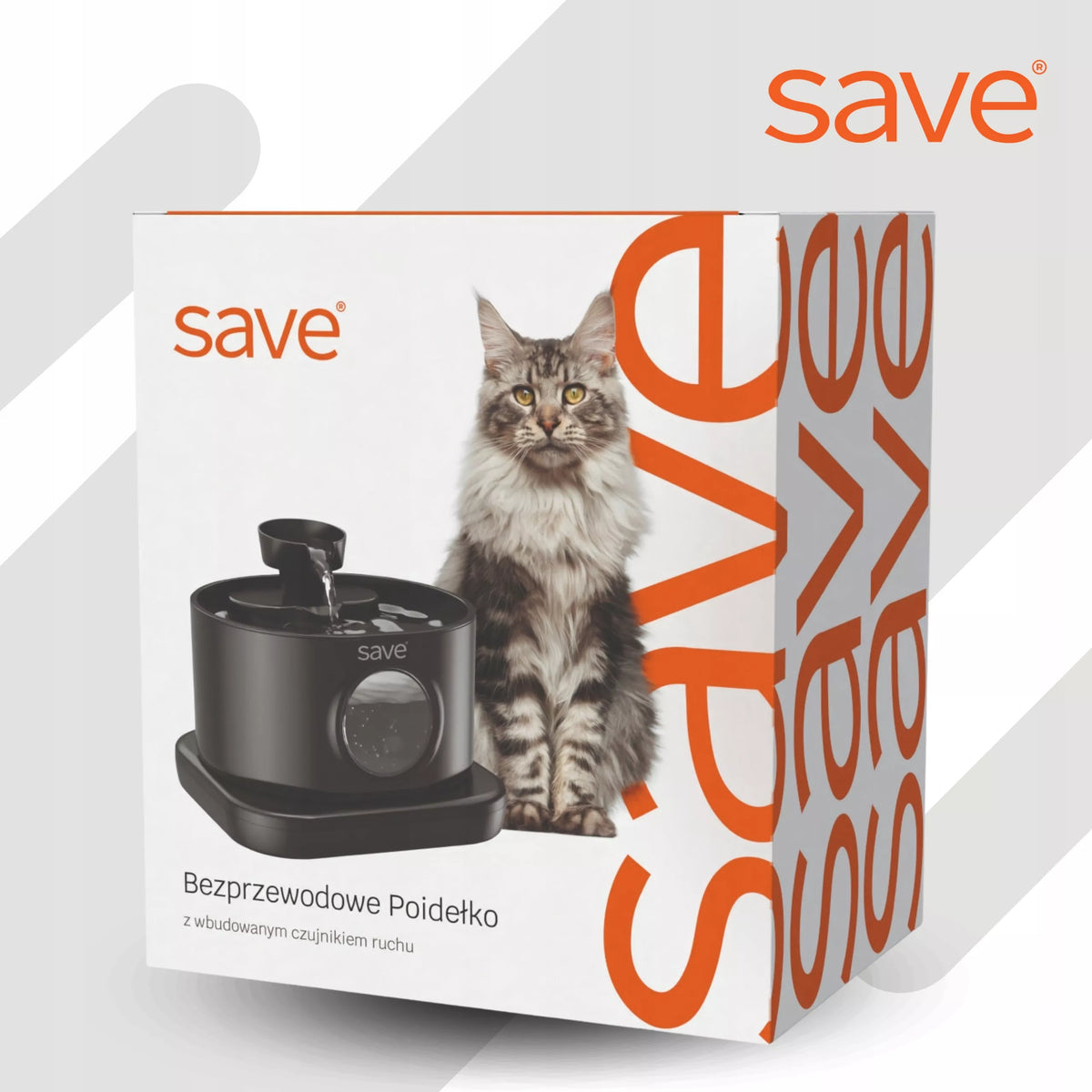 Belaidė automatinė gertuvė-fontanėle katėms ir šunims „Save“ su judesio jutikliu
