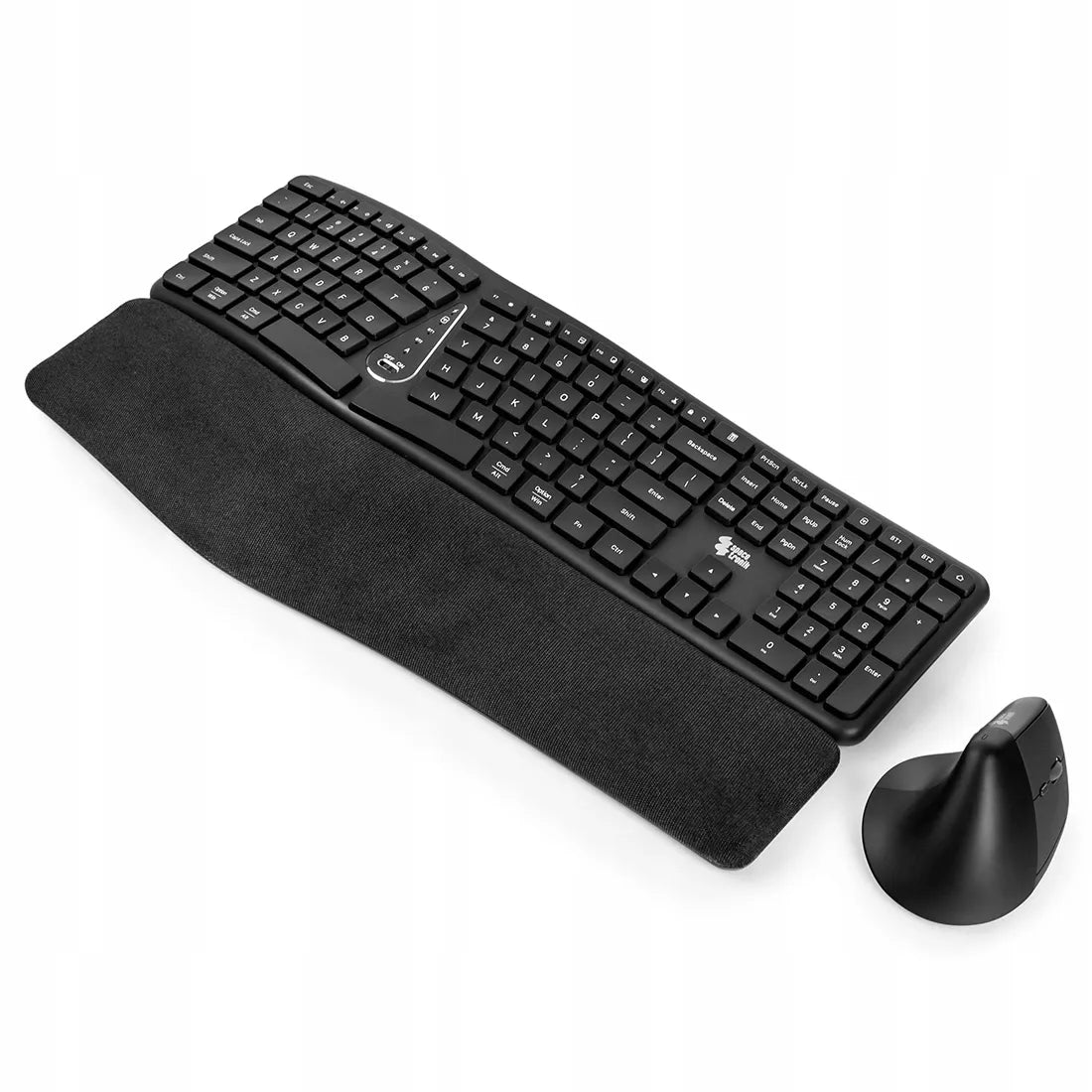 Belaidė ergonomiška klaviatūra ir pelė Spacetronik USB 2.4 GHz Bluetooth RINKINYS