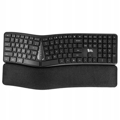 Belaidė ergonomiška klaviatūra ir pelė Spacetronik USB 2.4 GHz Bluetooth RINKINYS