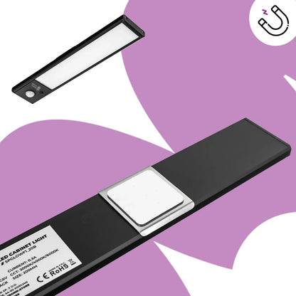 Belaidė LED lemputė 20 cm, baldinė juosta su USB, magnetu ir judesio jutikliu Spacetronik