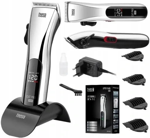 Belaidė plaukų kirpimo mašinėlė „Teesa CUT PRO X900“ su 4 antgaliais ir įkrovimo stotele