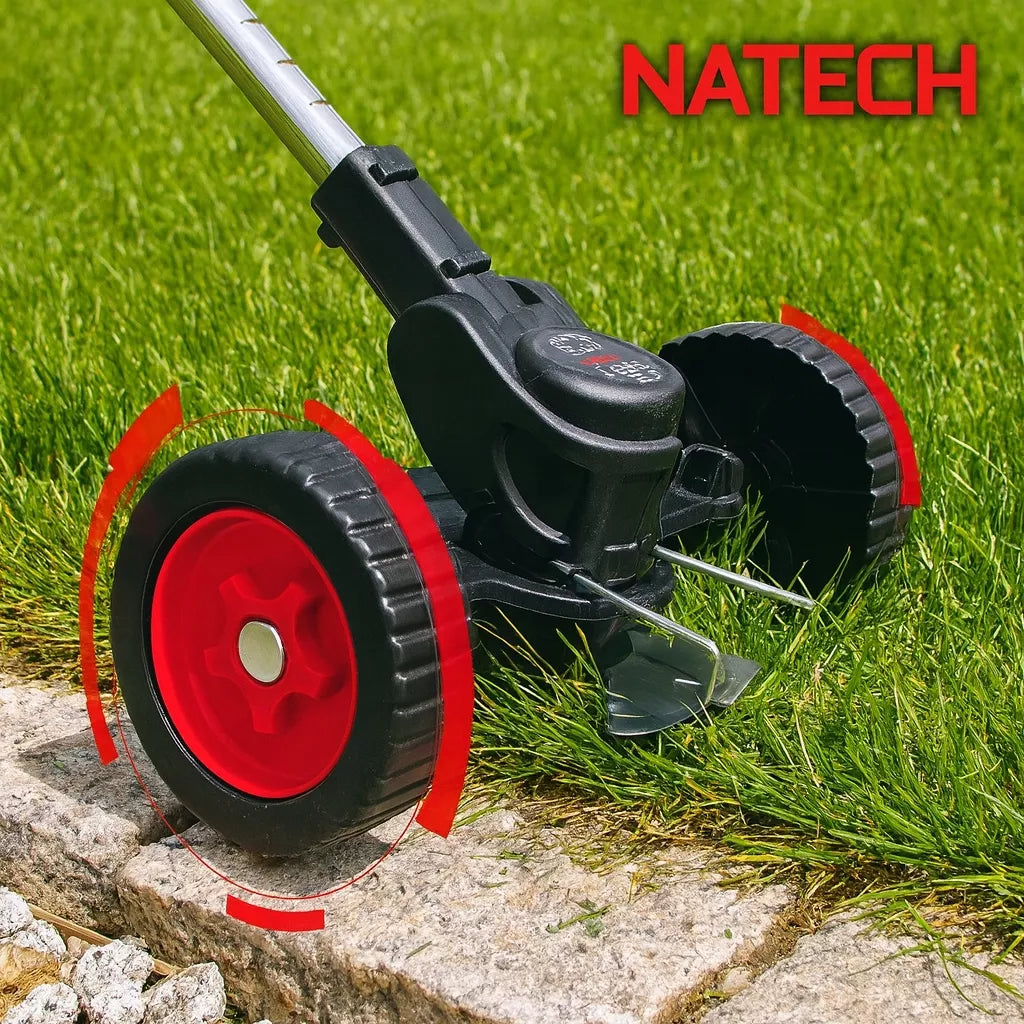 Belaidė žoliapjovė NATECH 2.0 1000W su 2 akumuliatoriais ir priedais