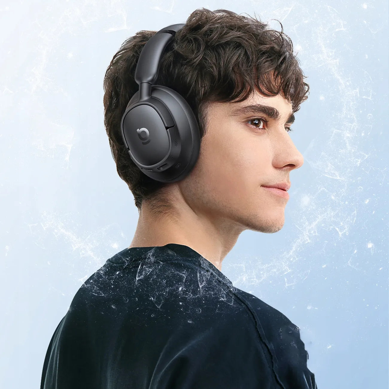 Belaidės ausinės ant ausų Baseus Bass BH1 NC ANC SuperBass Bluetooth
