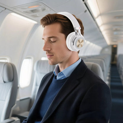 Belaidės ausinės ant ausų „FEEGAR AlphaBeat ANC 65H“, baltos, „Bluetooth 5.4“