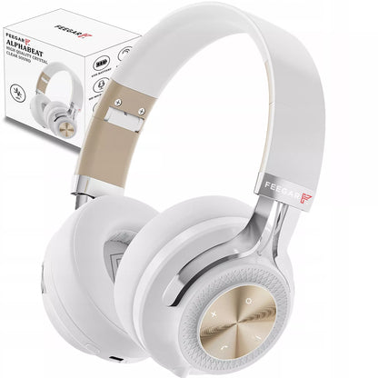 Belaidės ausinės ant ausų „FEEGAR AlphaBeat ANC 65H“, baltos, „Bluetooth 5.4“
