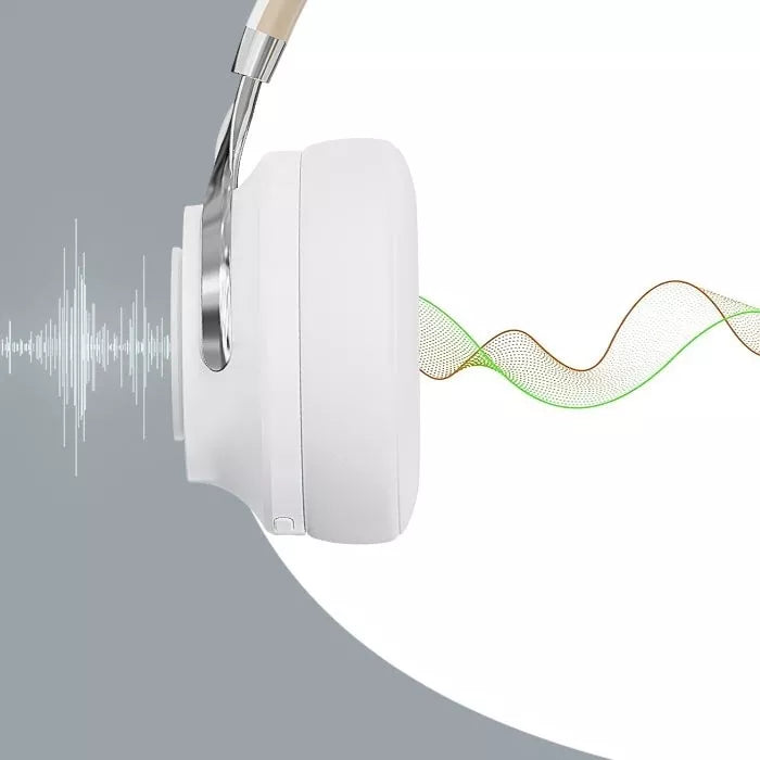 Belaidės ausinės ant ausų „FEEGAR AlphaBeat ANC 65H“, baltos, „Bluetooth 5.4“