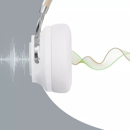 Belaidės ausinės ant ausų „FEEGAR AlphaBeat ANC 65H“, baltos, „Bluetooth 5.4“
