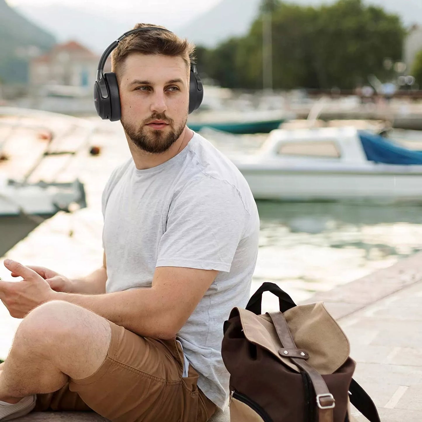 Belaidės ausinės FEEGAR Mello ant ausų 65 val. Bluetooth 5.3 mikrofonas 6EQ