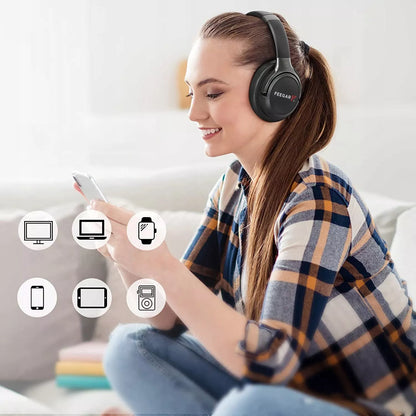 Belaidės ausinės FEEGAR Mello ant ausų 65 val. Bluetooth 5.3 mikrofonas 6EQ