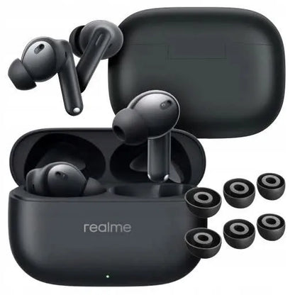 Belaidės ausinės REALME Buds T310 Bluetooth 5.4 ANC juodos