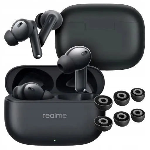 Belaidės ausinės REALME Buds T310 Bluetooth 5.4 ANC juodos