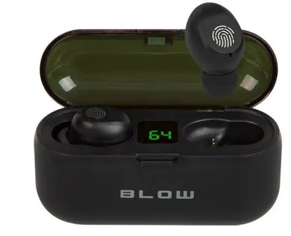 Belaidės įstatomos ausinės Bluetooth 5.1 su įkrovimo dėklu ir mikrofonu BLOW BTE200