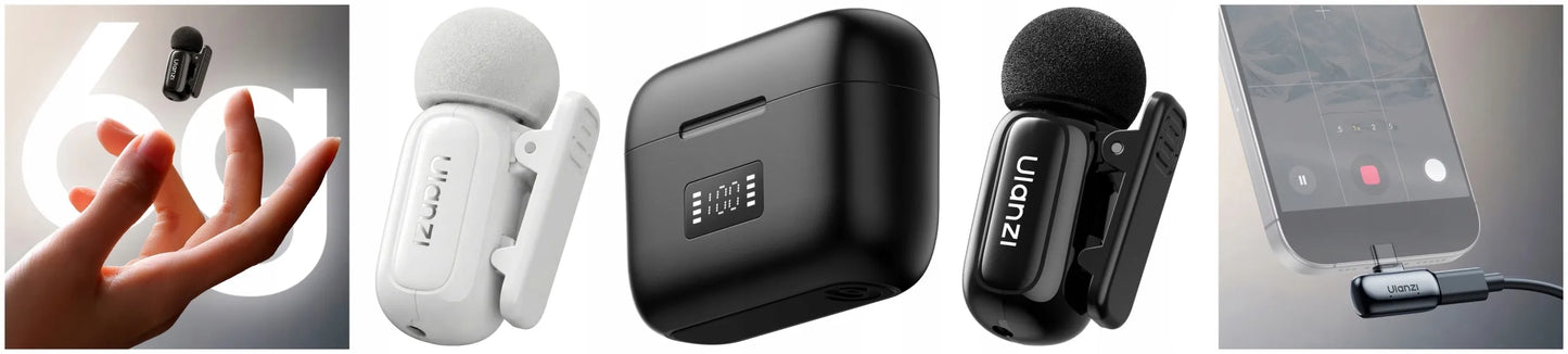 Belaidis atlapo mikrofonas Ulanzi A200 USB-C, skirtas Android ir iOS telefonams