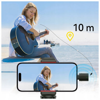Belaidis atlapo mikrofonas Ulanzi WM-10, skirtas iPhone 14 13 12 BLUETOOTH