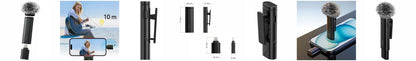 Belaidis atlapo mikrofonas Ulanzi WM-10, skirtas iPhone 14 13 12 BLUETOOTH