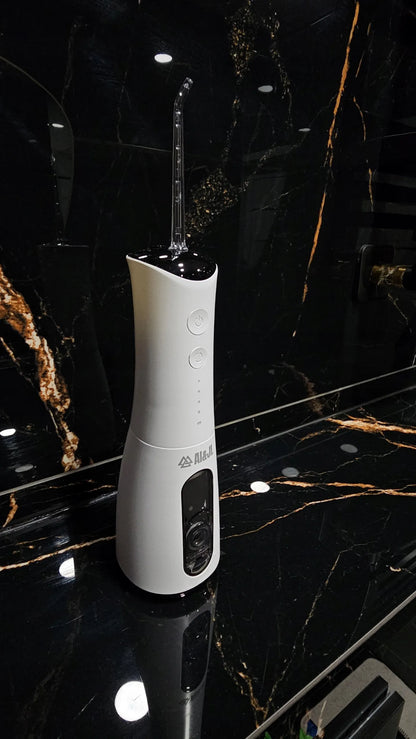 Belaidis dantų irigatorius AI&JL USB-C IPX7 su 5 antgaliais, 300 ml
