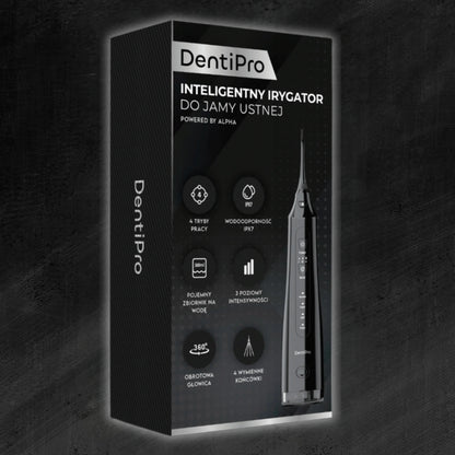 Belaidis dantų irigatorius DentiPro 4 režimai 300ml galingas 4 antgaliai