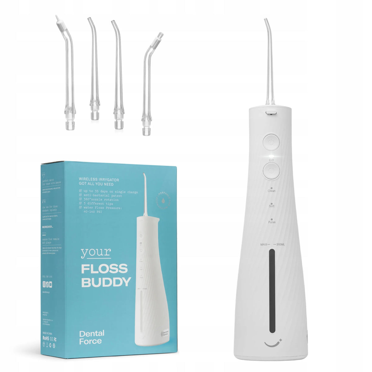 Belaidis DentalForce dantų irigatorius burnos higienai, 310 ml