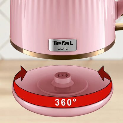 Belaidis elektrinis virdulys TEFAL Loft KO2517 2400 W, rožinis