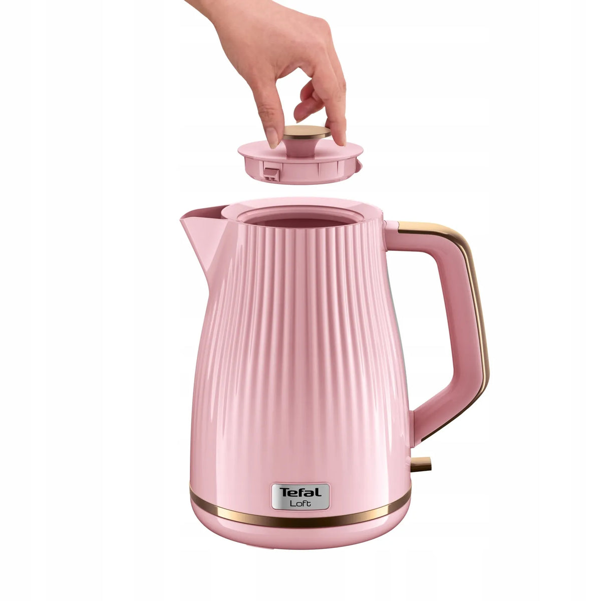 Belaidis elektrinis virdulys TEFAL Loft KO2517 2400 W, rožinis