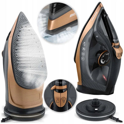 Belaidis garų lygintuvas Berdsen BD-333, 2600 W, keraminis padas