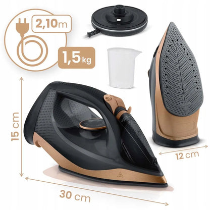 Belaidis garų lygintuvas Berdsen BD-333, 2600 W, keraminis padas