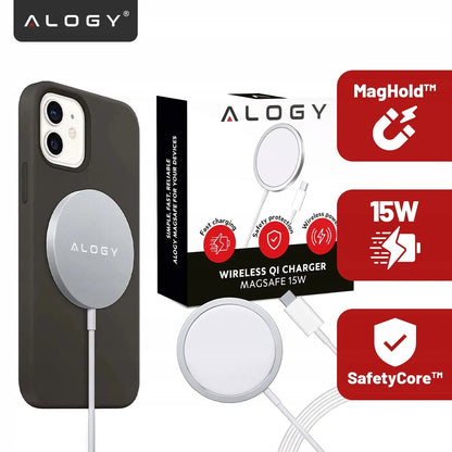 BELAIDIS INDUKCINIS QI MagSafe 15 W ĮKROVIKLIS TELEFONUI iPhone