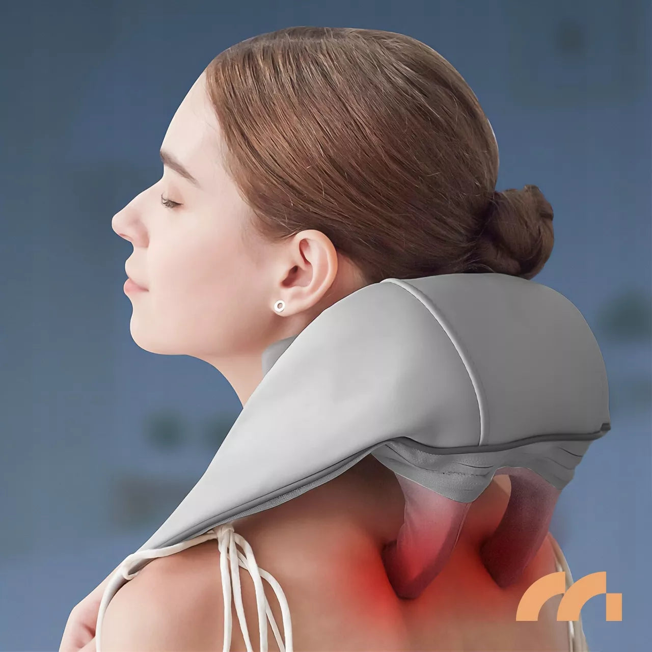 Belaidis kaklo, sprando ir nugaros Shiatsu masažuoklis, masažinis diržas su šildymo funkcija