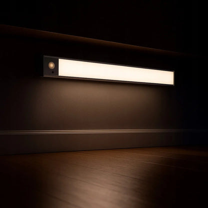 Belaidis LED šviestuvas 50lm 6000K po spintele su judesio jutikliu ir magnetu 40cm