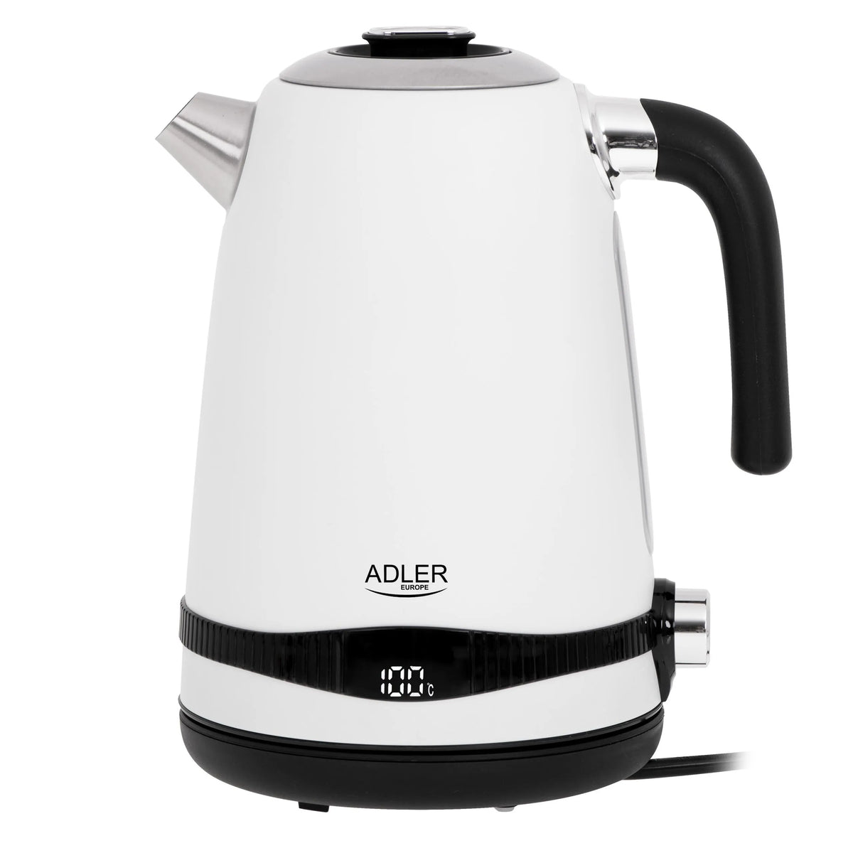 Belaidis metalinis elektrinis virdulys Adler AD1295 White, 1,7 l, 2200 W, su temperatūros reguliavimu