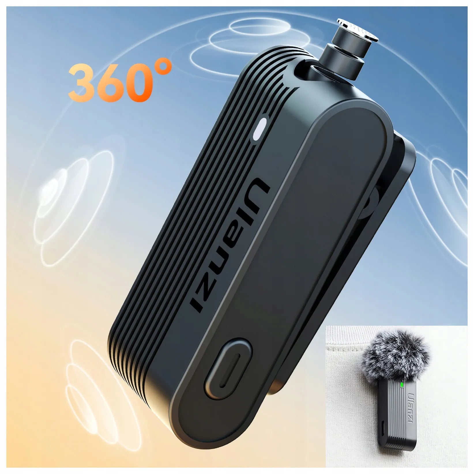 Belaidis mikrofonas ULANZI A100 USB-C minijack 3.5mm, skirtas iPhone 16 15 Pro