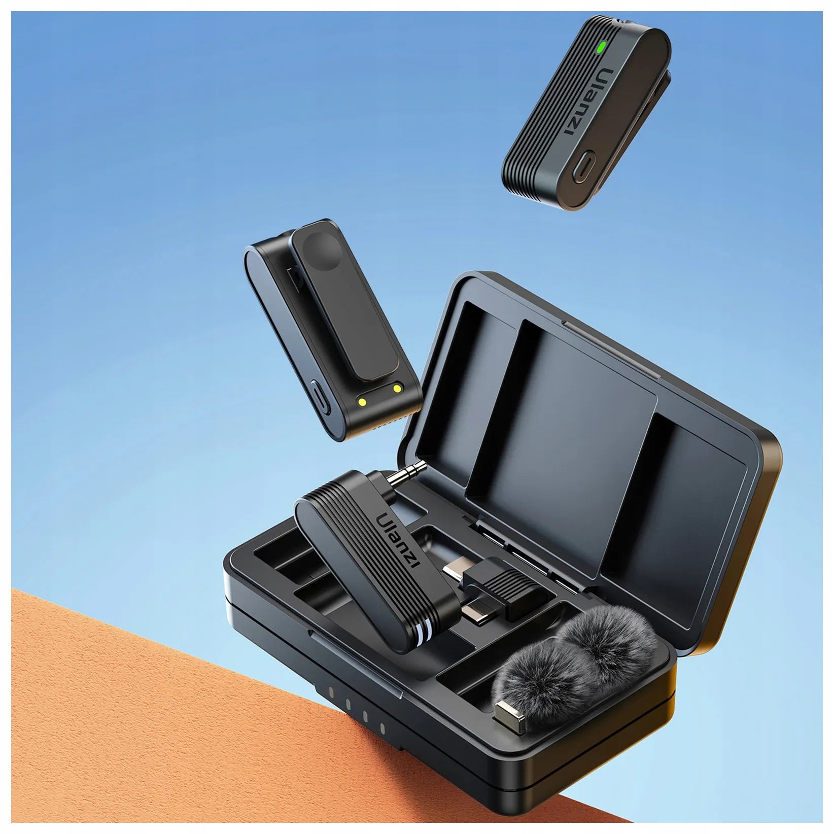 Belaidis mikrofonas ULANZI A100 USB-C minijack 3.5mm, skirtas iPhone 16 15 Pro