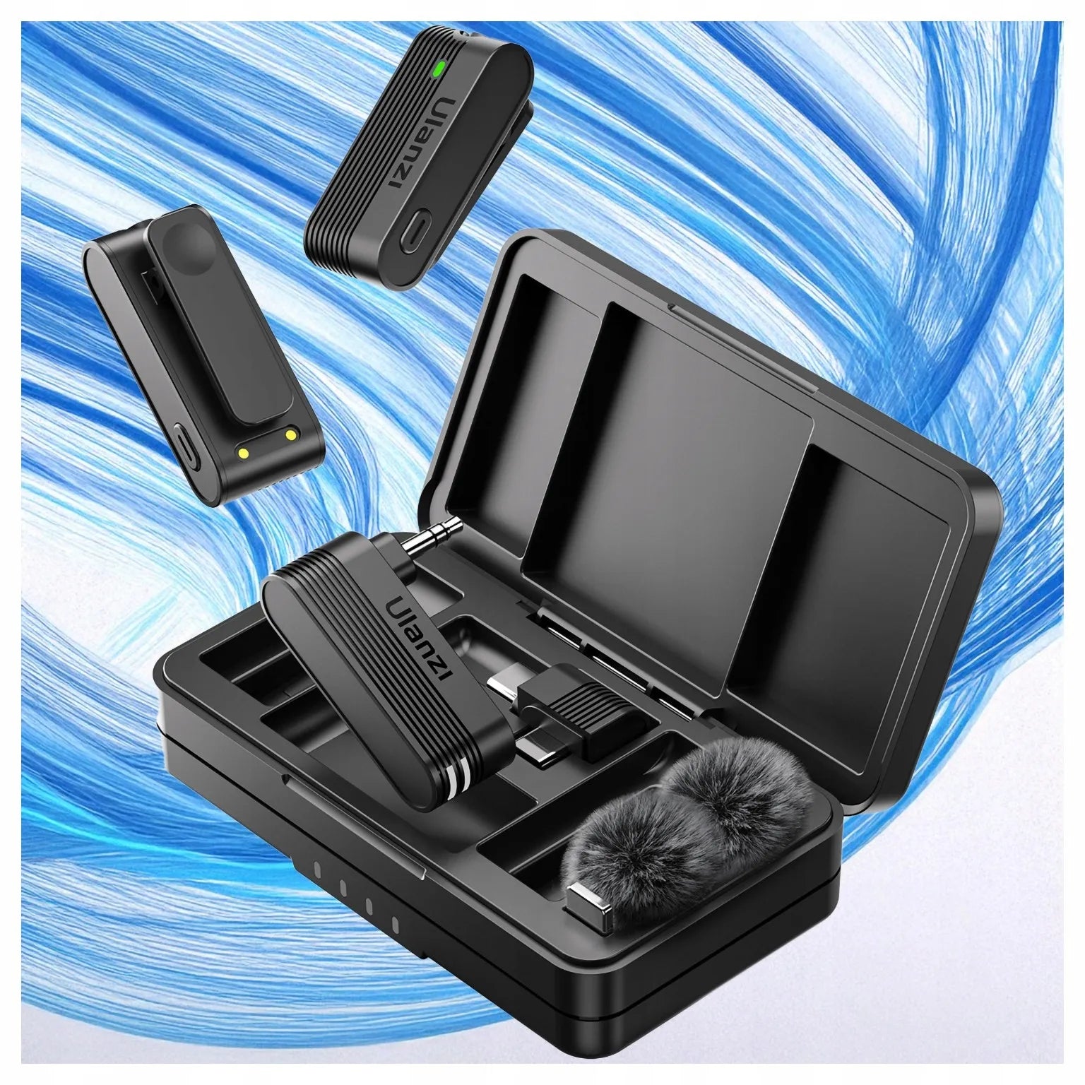 Belaidis mikrofonas ULANZI A100 USB-C minijack 3.5mm, skirtas iPhone 16 15 Pro