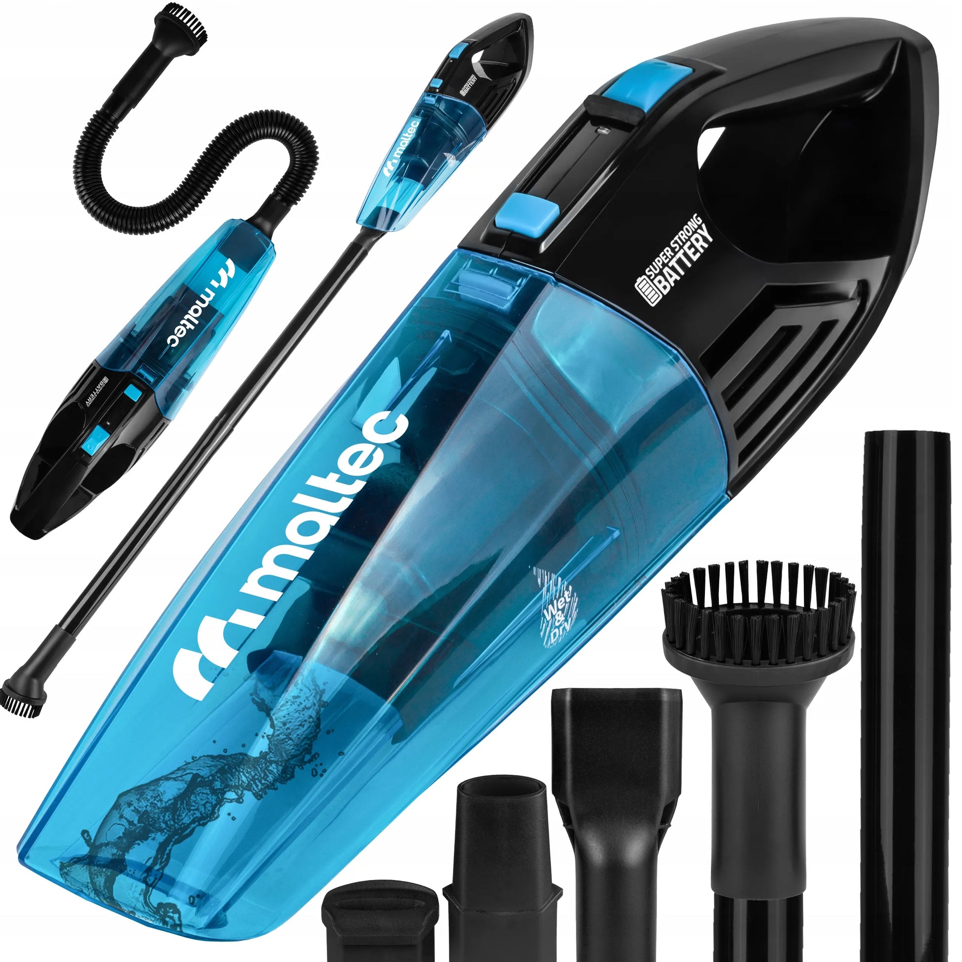 Belaidis rankinis dulkių siurblys Maltec CYCLONE Wet&Dry 500 12w1