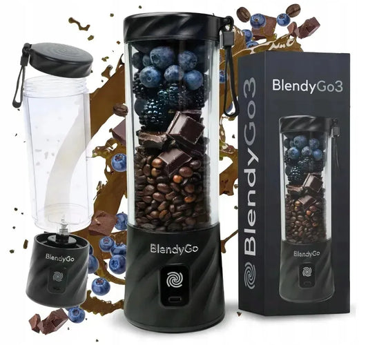 Belaidis trintuvas BlendyGo 3, juodas, USB