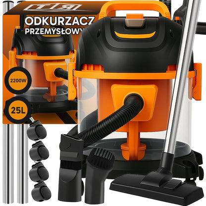 BEMAISIS PRAMONINIS DULKIŲ SIURBLYS ŠLAPIAM IR SAUSAM VALYMUI, GALINGAS 2200W, TURBO, 25L