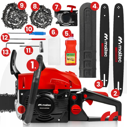 Benzininis grandininis pjūklas Maltec MasterCut5700W 5,7 AG su priedų rinkiniu
